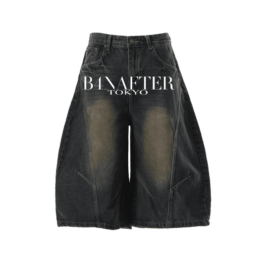 B4NAFTER TOKYO Blade Cut Denim Shorts