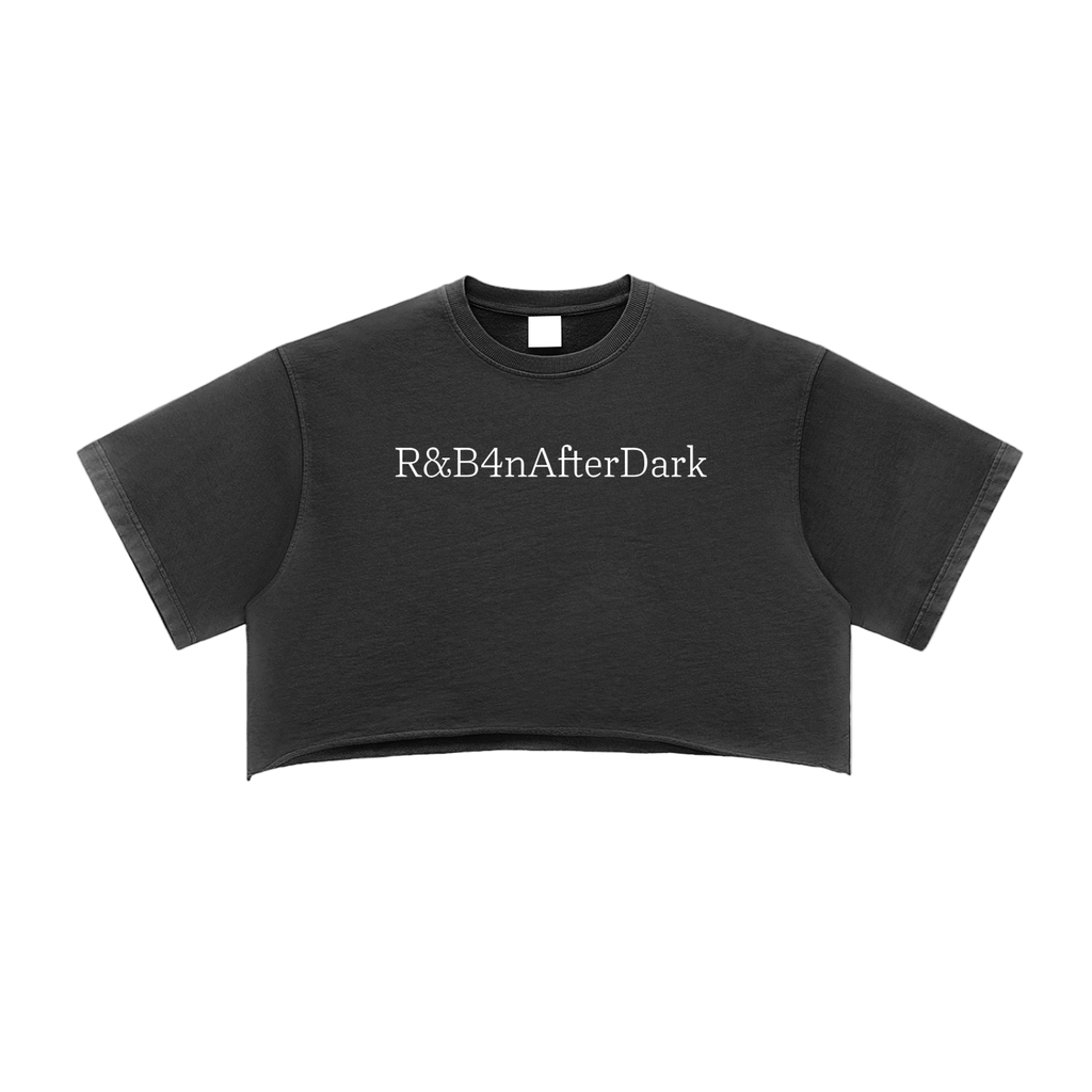 R&amp;B4nAfterDark – クロップド ロゴ Tシャツ