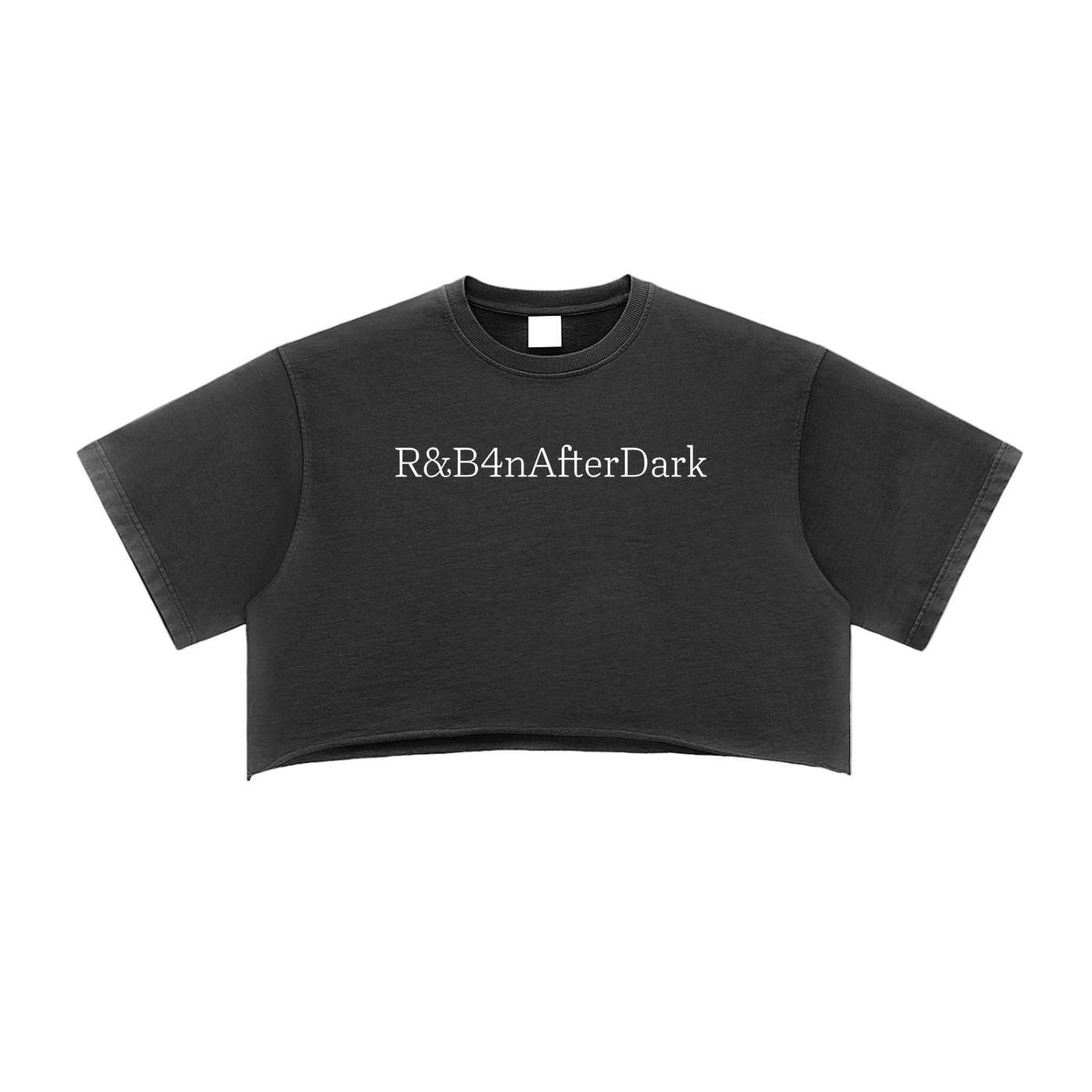 R&amp;B4nAfterDark – クロップド ロゴ Tシャツ