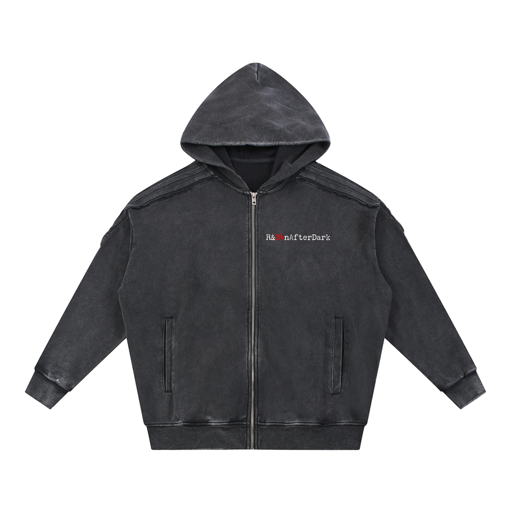 R&amp;B4nAfterDark オーバーサイズ ジップ パーカー
