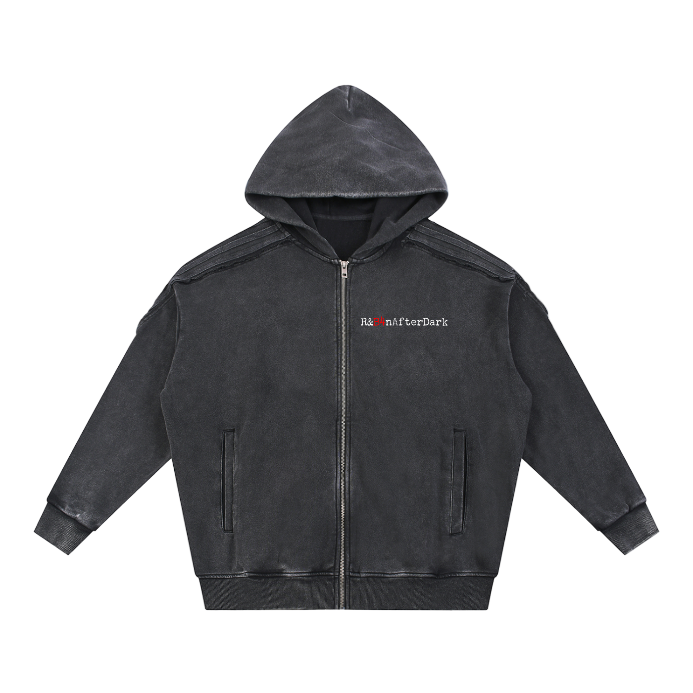 R&amp;B4nAfterDark オーバーサイズ ジップ パーカー