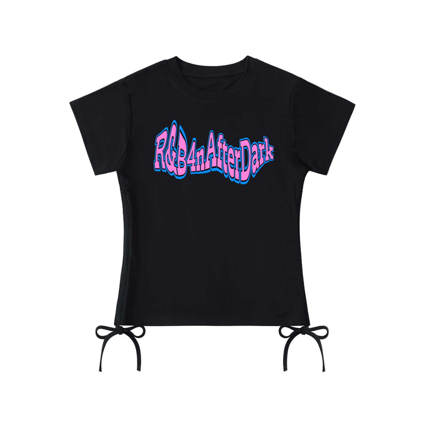 R&amp;B4nAfterDark — ドローストリングサイドTシャツ