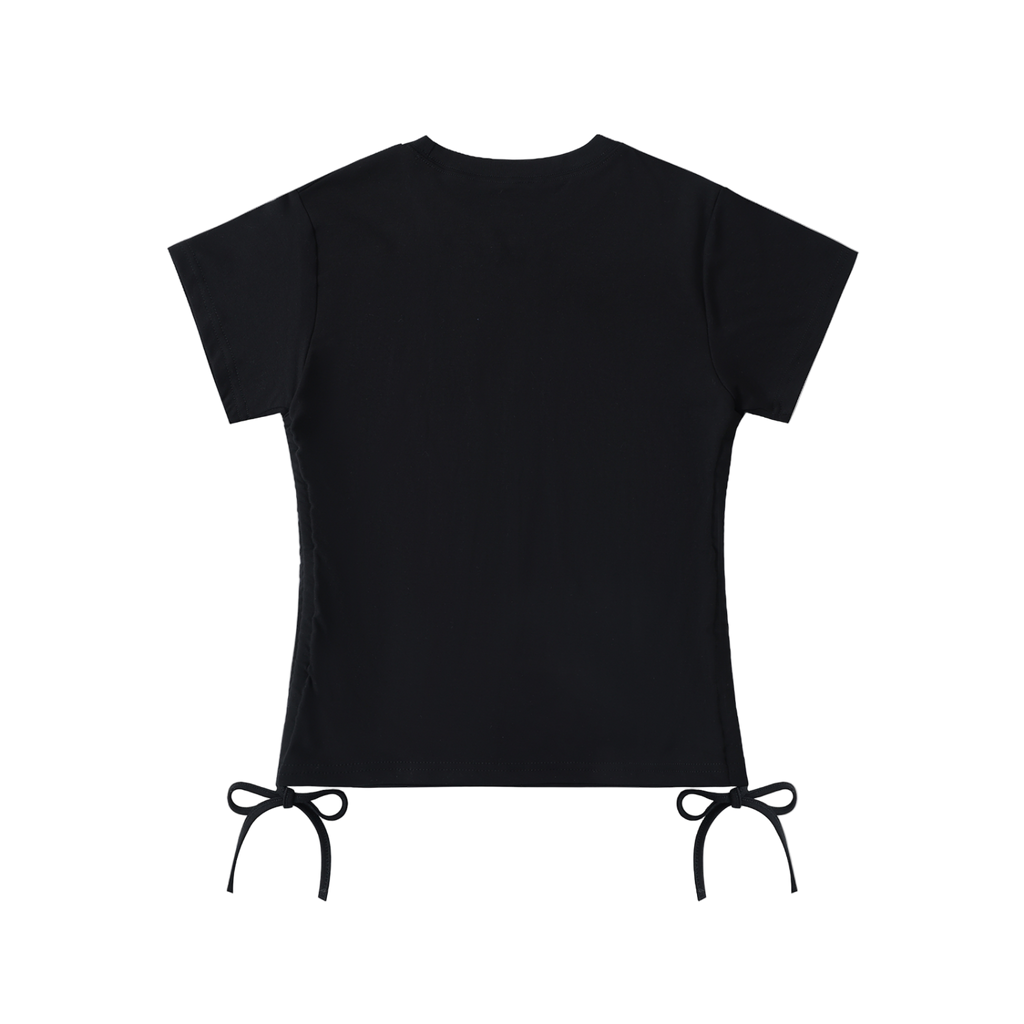 R&amp;B4nAfterDark — ドローストリングサイドTシャツ